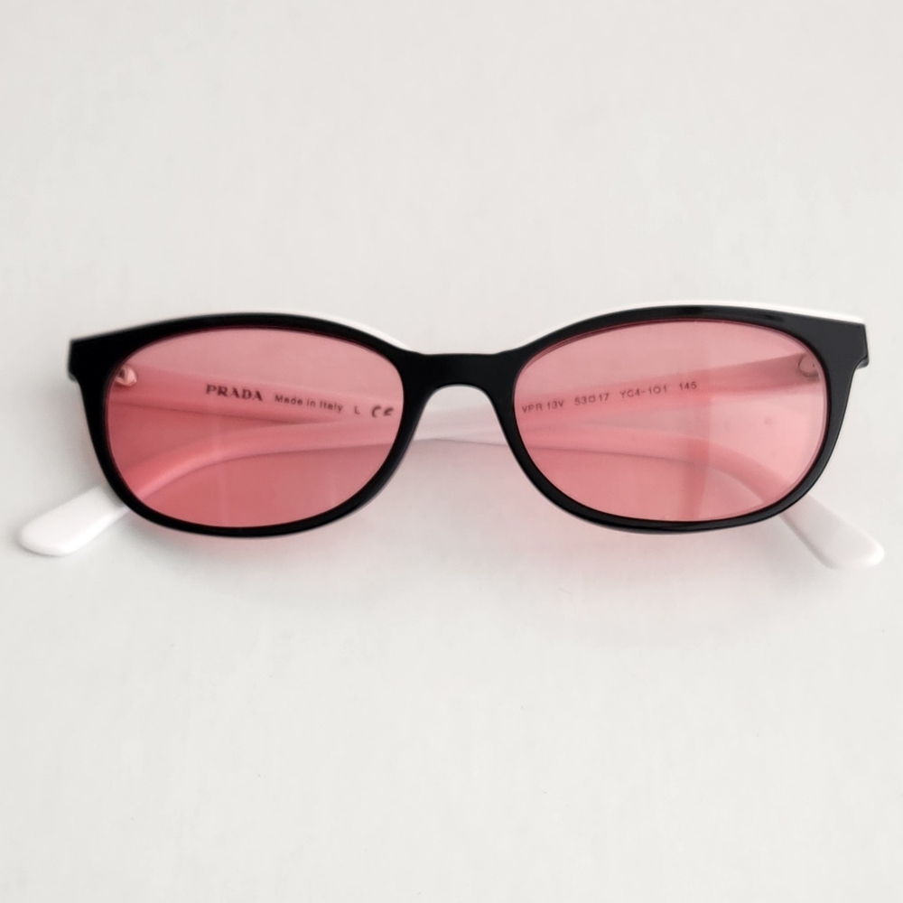 Prada Black Sunglasses with Pink Lenses